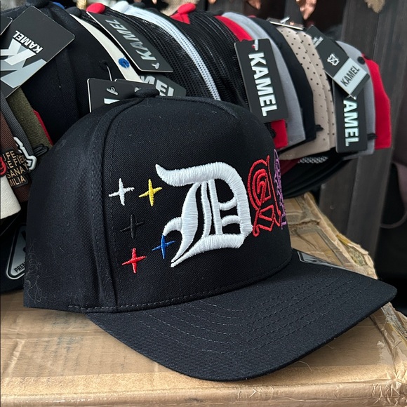 Black Dad Hat with Colorful Embroidery